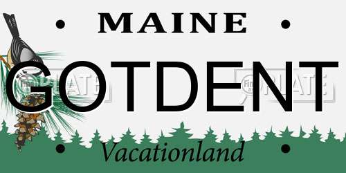 GOTDENT Maine License Plate