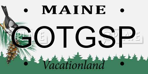 GOTGSP Maine License Plate