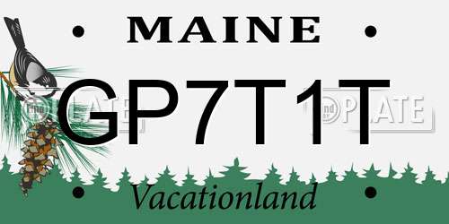 GP7T1T Maine License Plate