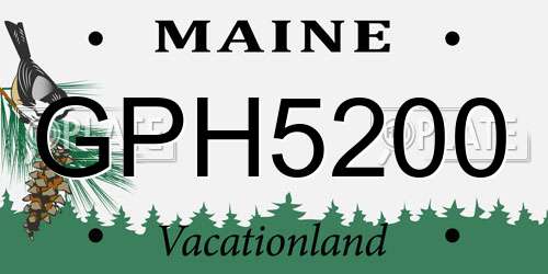 GPH5200 Maine License Plate