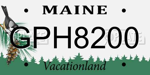GPH8200 Maine License Plate