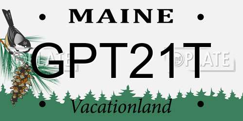GPT21T Maine License Plate