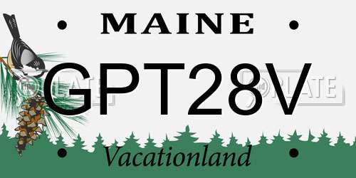 GPT28V Maine License Plate