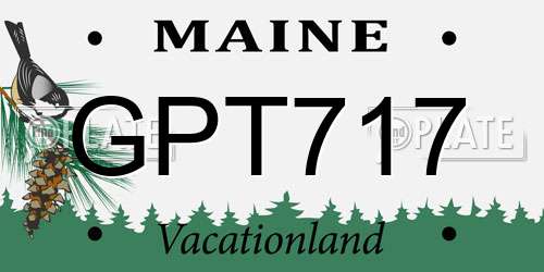 GPT717 Maine License Plate