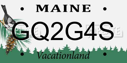 GQ2G4S Maine License Plate