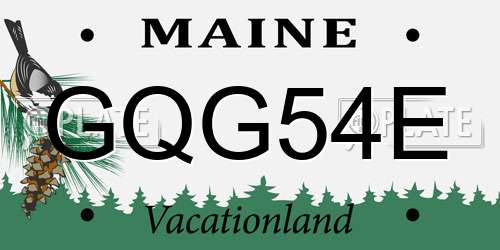 GQG54E Maine License Plate