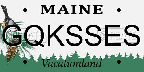 GQKSSES Maine License Plate