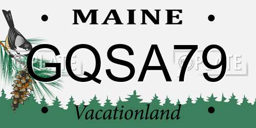 GQSA79 Maine License Plate