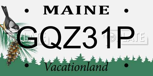 GQZ31P Maine License Plate