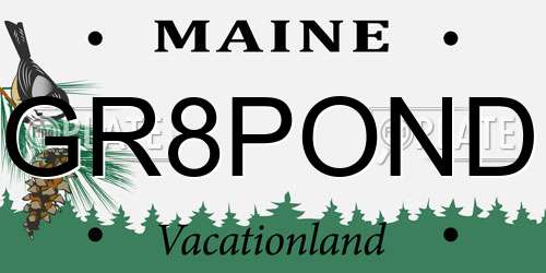 GR8POND Maine License Plate