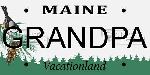 GRANDPA Maine License Plate