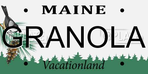 GRANOLA Maine License Plate