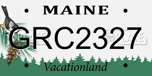 GRC2327 Maine License Plate