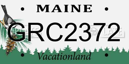 GRC2372 Maine License Plate