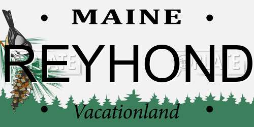 GREYHONDA Maine License Plate
