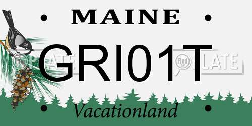 GRI01T Maine License Plate
