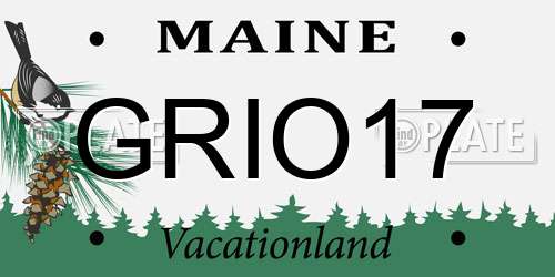 GRIO17 Maine License Plate