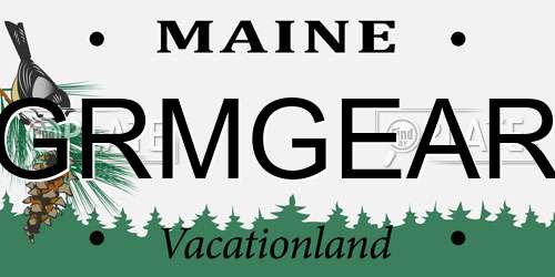 GRMGEAR Maine License Plate
