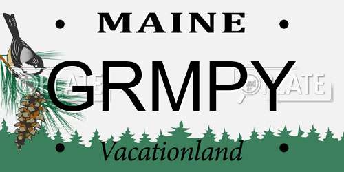 GRMPY Maine License Plate