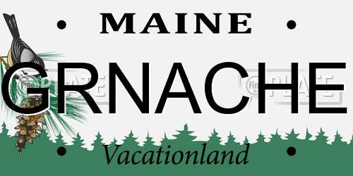 GRNACHE Maine License Plate