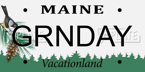 GRNDAY Maine License Plate