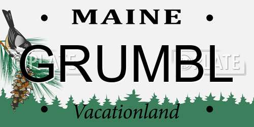 GRUMBL Maine License Plate
