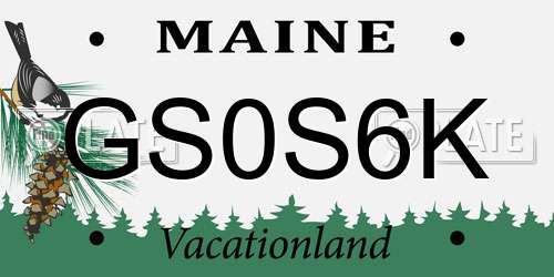 GS0S6K Maine License Plate