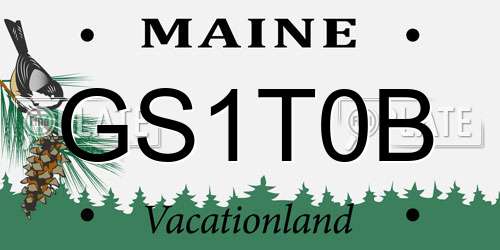 GS1T0B Maine License Plate
