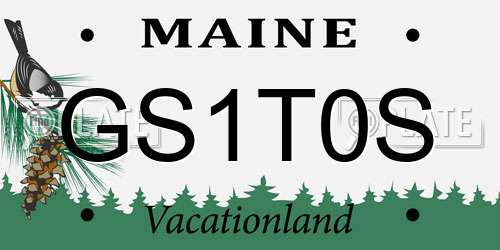GS1T0S Maine License Plate