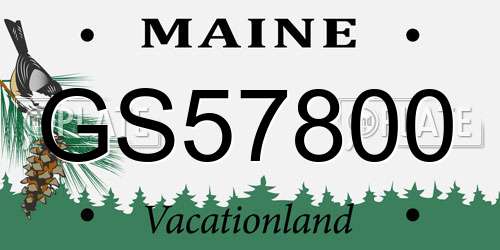 GS57800 Maine License Plate