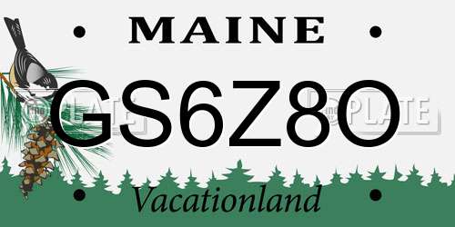 GS6Z8O Maine License Plate