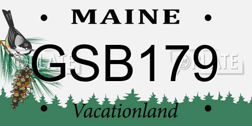 GSB179 Maine License Plate