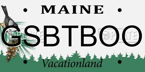 GSBTBOO Maine License Plate