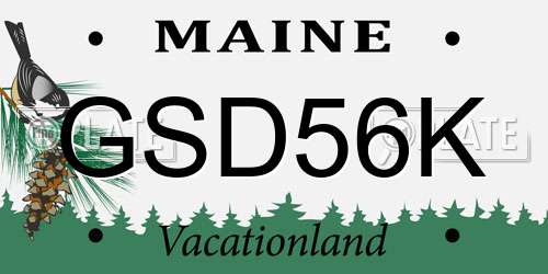 GSD56K Maine License Plate