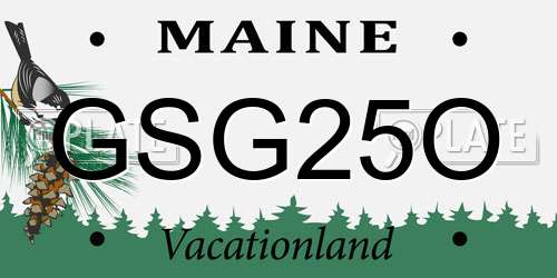 GSG25O Maine License Plate