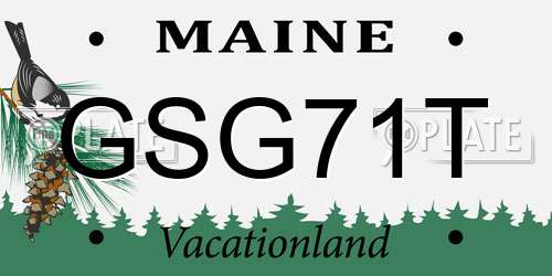 GSG71T Maine License Plate