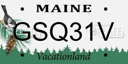 GSQ31V Maine License Plate