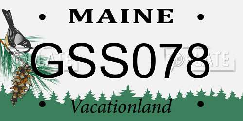 GSS078 Maine License Plate