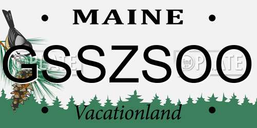 GSSZSOO Maine License Plate