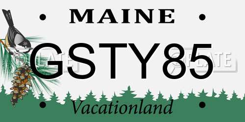 GSTY85 Maine License Plate