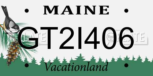 GT2I406 Maine License Plate