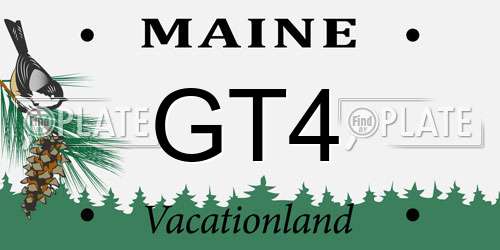 GT4 Maine License Plate