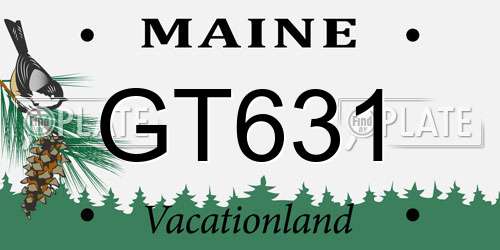 GT631 Maine License Plate