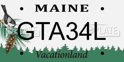 GTA34L Maine License Plate