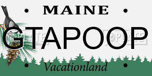 GTAPOOP Maine License Plate