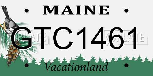 GTC1461 Maine License Plate