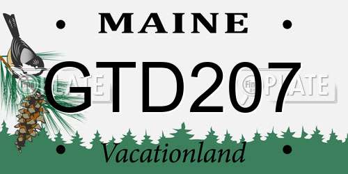 GTD207 Maine License Plate