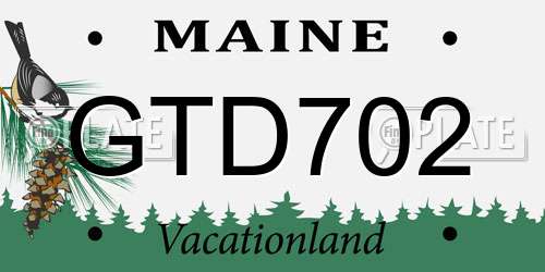 GTD702 Maine License Plate