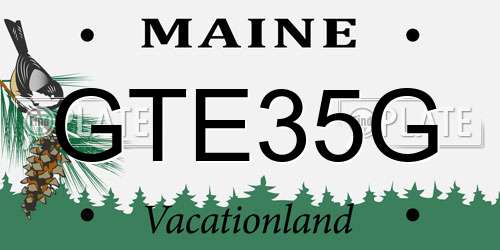 GTE35G Maine License Plate
