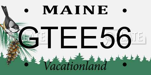 GTEE56 Maine License Plate